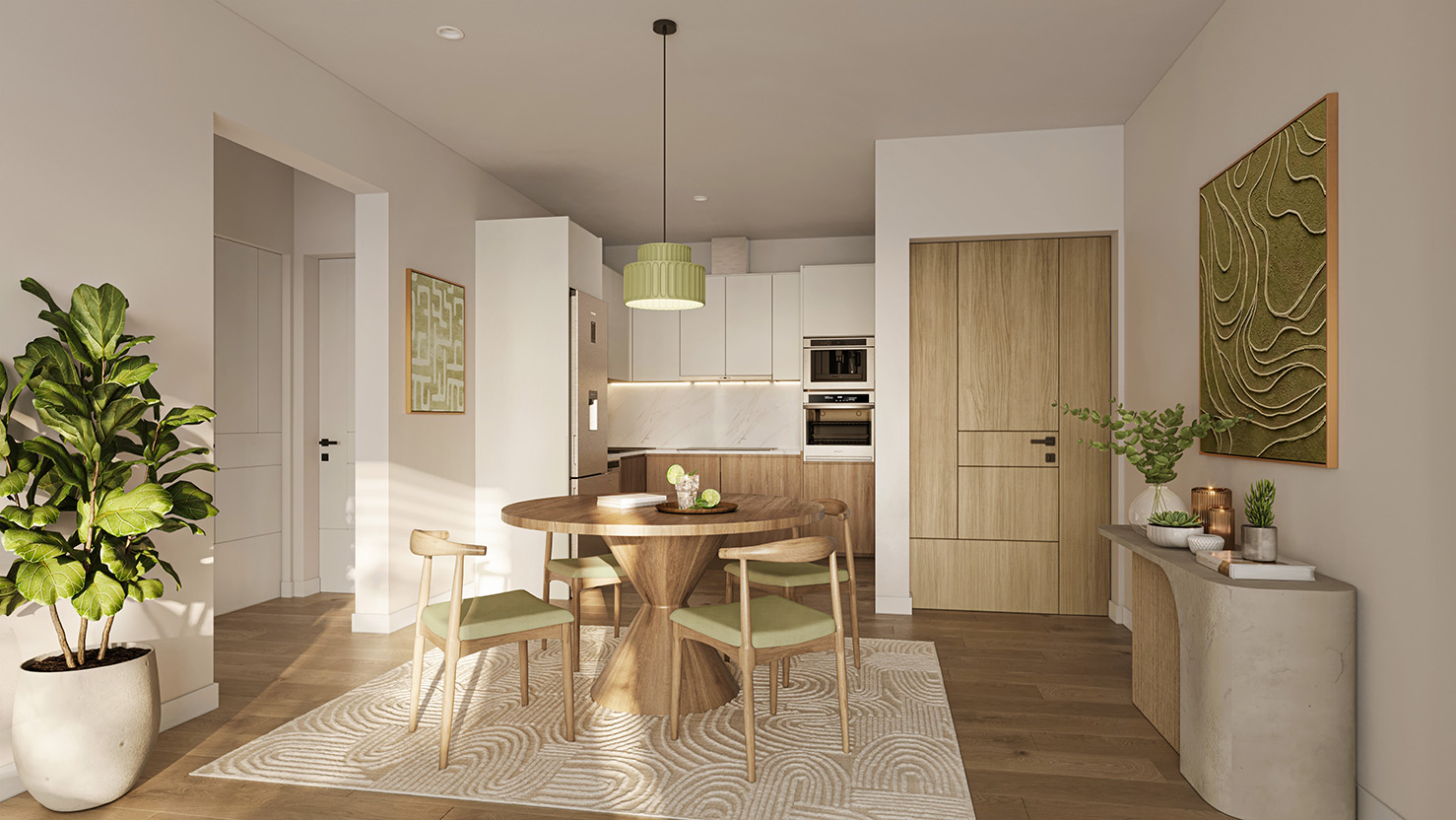 1-bedroom apartment interior at Central Park Trianon