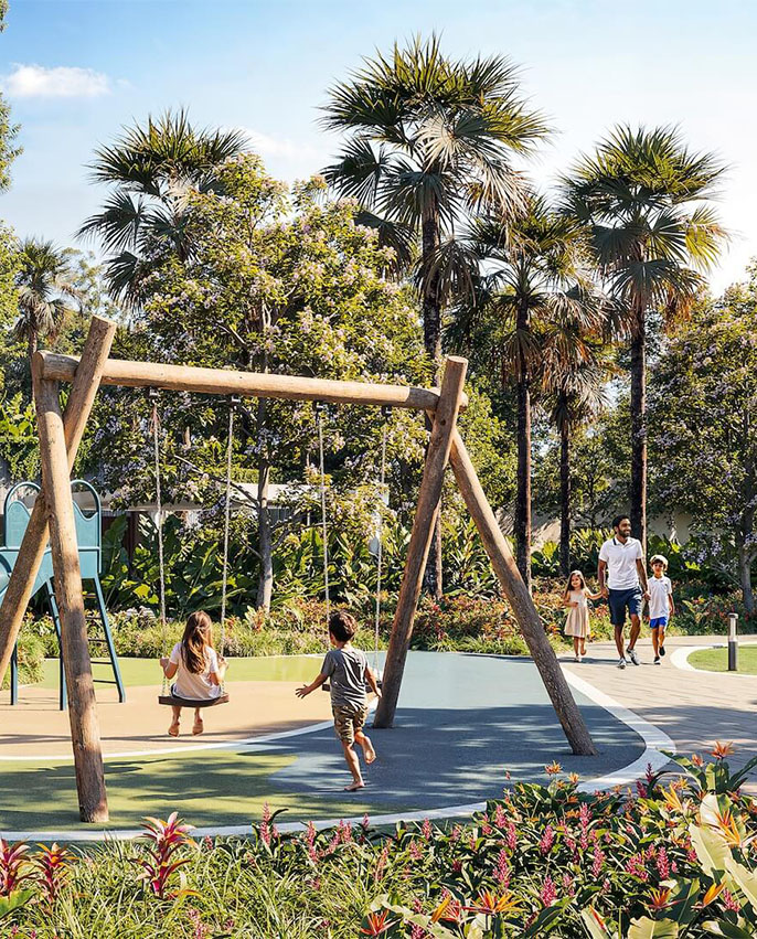 Kids playground at Central Park Trianon Mauritius